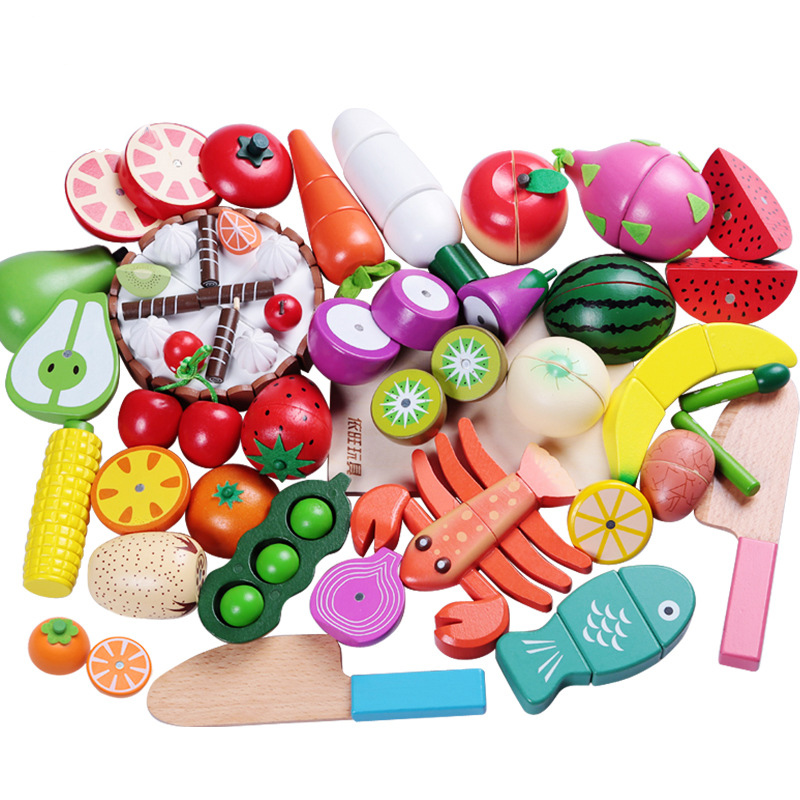 Baby Food Vegetables - 1PCS 나무 장난감 자기 절단 과일