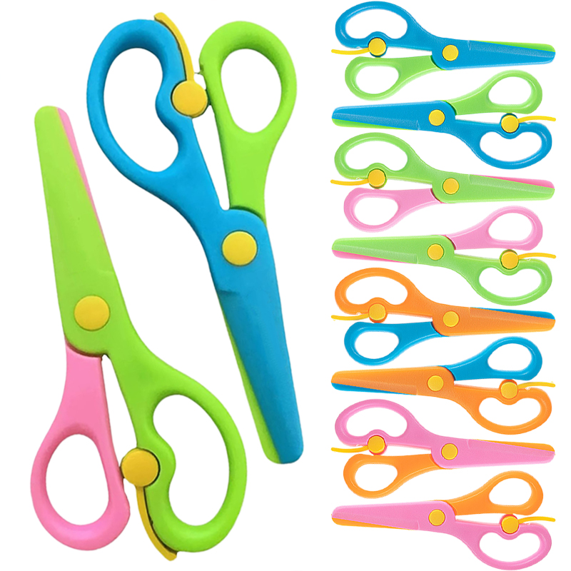 Baby Food Scissors - 플라스틱 가위 더블 컬러 접합 수제