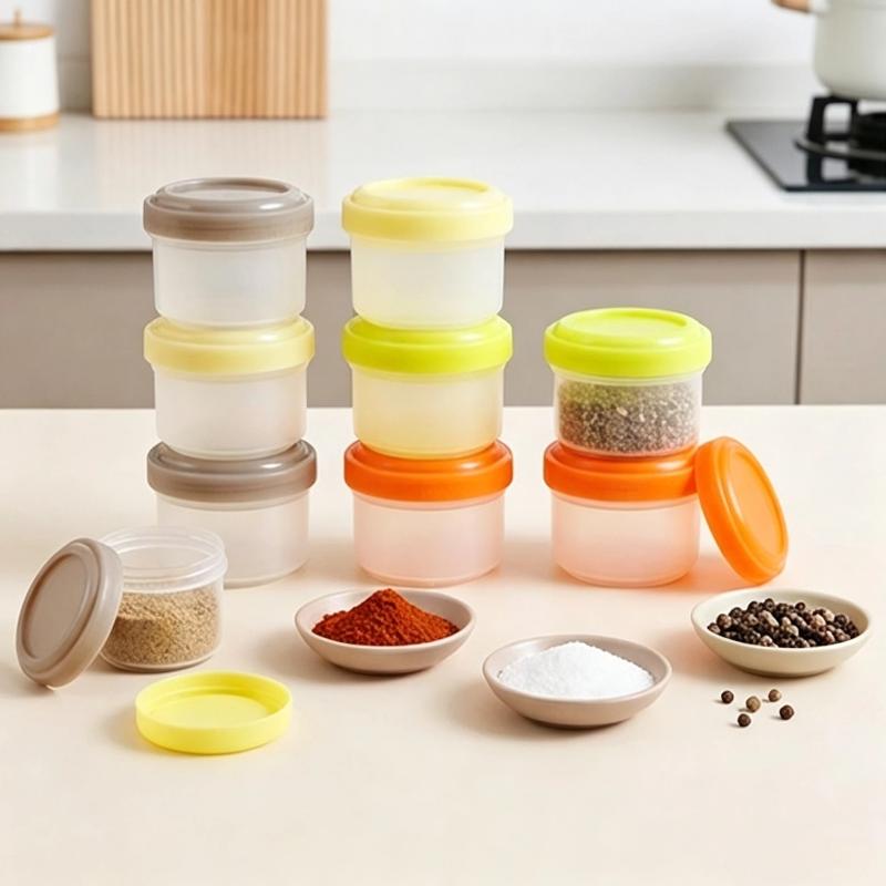Baby Food Jars With Lids - 4개 세트, 쌓아서 보관 가능한 PP