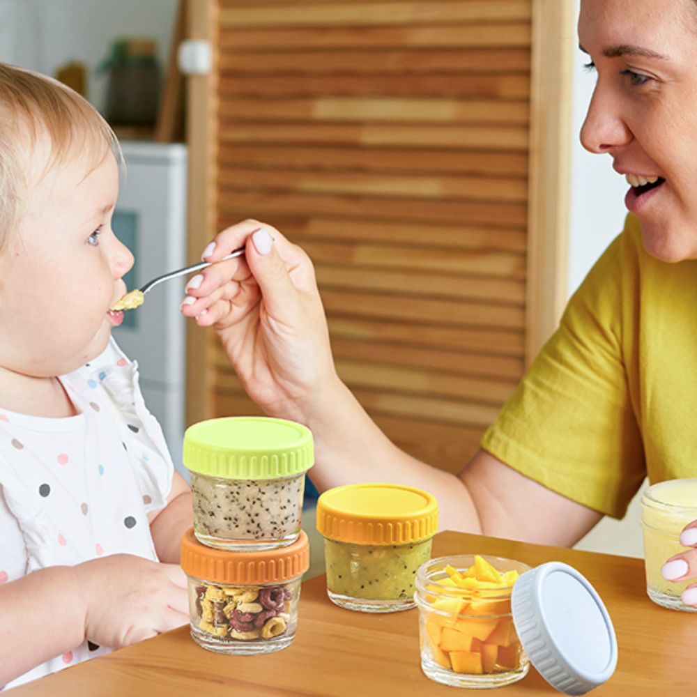 6pcs 다목적 유리 베이비 푸드 용기 뚜껑이 있는 재 - Baby Food Jars With Lids 리뷰 및 가격