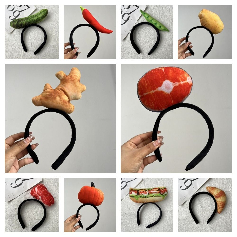 패션 카와이 시뮬레이션 음식 헤어 후프 한국 스타일 헤 - Baby Food Vegetables 리뷰 및 가격
