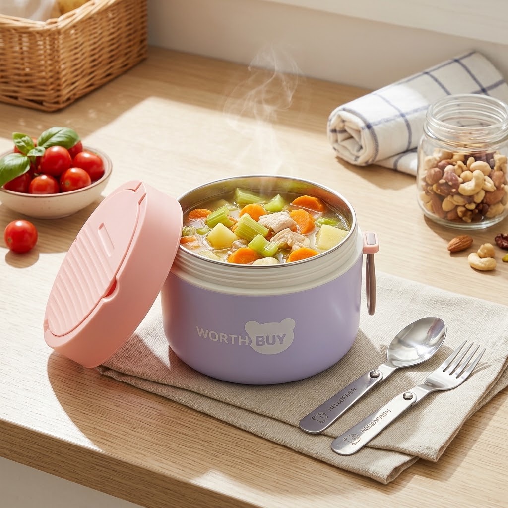 304 스테인리스 스틸 보온 도시락 어린이 학교 도시락 - Baby Food Warmer 리뷰 및 가격
